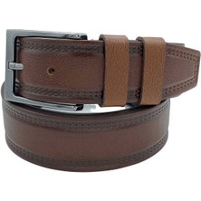 Kahverengi Hakiki Manda Derisi 4 Cm.lik Spor Kemer (Tek Katmanlı Manda Derisi) - XD-411-28-ST