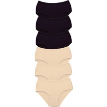 6 Adet Tutku Kadın Yüksek Bel Bato Kalın Lastik Külot S2