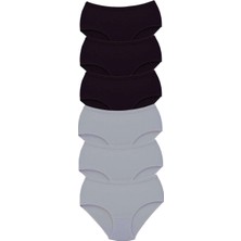 6 Adet Tutku Kadın Yüksek Bel Bato Kalın Lastik Külot S3