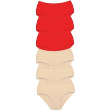 6 Adet Tutku Kadın Yüksek Bel Bato Kalın Lastik Külot S5