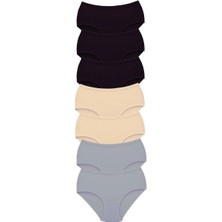 7 Adet Tutku Kadın Yüksek Bel Bato Kalın Lastik Külot S14