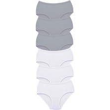 6 Adet Tutku Kadın Yüksek Bel Bato Kalın Lastik Külot S10