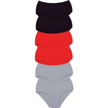 6 Adet Tutku Kadın Yüksek Bel Bato Kalın Lastik Külot S12