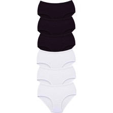 6 Adet Tutku Kadın Yüksek Bel Bato Kalın Lastik Külot S4