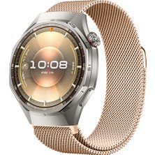 Huawei Watch Gt6 Pro 46MM Uyumlu Manyetik Milanese Loop Metal Kordon