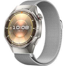 Huawei Watch Gt6 Pro 46MM Uyumlu Manyetik Milanese Loop Metal Kordon