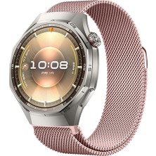 Huawei Watch Gt6 Pro 46MM Uyumlu Manyetik Milanese Loop Metal Kordon