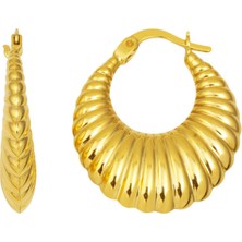 Istiridye Halka Altın Küpe