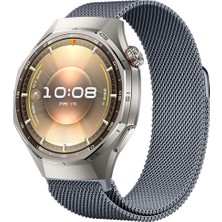 Huawei Watch Gt6 Pro 46MM Uyumlu Manyetik Milanese Loop Metal Kordon
