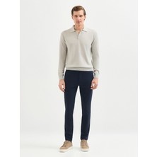 Karaca Erkek Regular Fıt Triko Kazak-Açık Gri Melanj