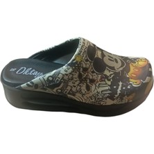 Oktay Kundura Dr. Oktay Orjinal Miki Desen Air Taban Deri Ortopedik Sabo Hemşire Dr. Ahçı Kuaför Terliği