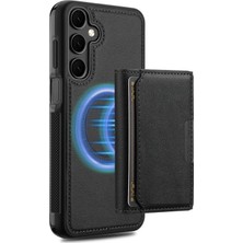 Teleplus Samsung Galaxy S25 Kılıf Pollux L2 Serisi Mıknatıslı Kartlıklı 2-1 Kapak