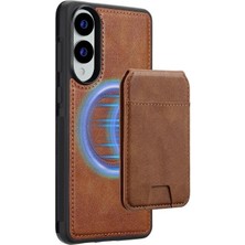 Teleplus Samsung Galaxy S25 Edge Kılıf Capella L3 Serisi Mıknatıslı Kartlıklı 2-1 Kapak