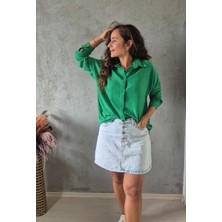 Filiz Yılmaz Butik Krinkıl Oversize Gömlek