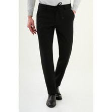 Düz Super Slim Fit Beli Lastikli Ipli Erkek Pantolon