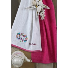 Pierre Cardin 2'li Mutfak Havlusu Fuşya