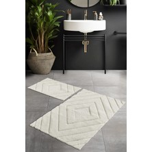 Pierre Cardin Pamuk Banyo Paspas Seti Diamond Krem