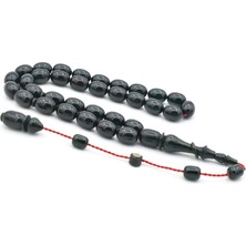 Ahmet Damar Imamesi Halkalı Lacivert Sıkma Kehribar Tesbih