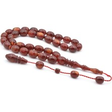 Ahmet Damar Beyzi Turuncu Colorist Sıkma Kehribar Tesbih