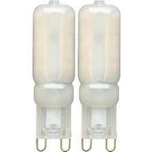 (2 adet) Osaka buzlu 5W Sarı Işık (3000K) G9 Duylu LED Kapsül Ampul