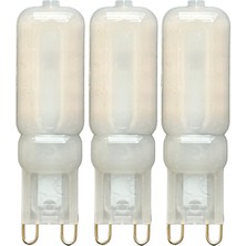 Avarson (3 Adet) Osaka Buzlu 5W Sarı Işık (3000K) G9 Duylu Led Kapsül Ampul