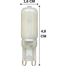 (1 adet) Osaka buzlu 5W Beyaz Işık (6500K) G9 Duylu LED Kapsül Ampul