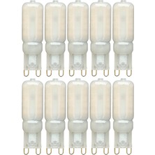 Avarson (10 Adet) Osaka Buzlu 5W Sarı Işık (3000K) G9 Duylu Led Kapsül Ampul