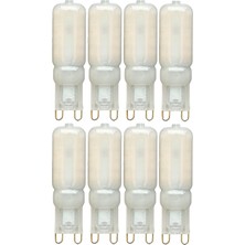 Avarson (8 Adet) Osaka Buzlu 5W Sarı Işık (3000K) G9 Duylu Led Kapsül Ampul