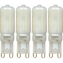 (4 adet) Osaka buzlu 5W Beyaz Işık (6500K) G9 Duylu LED Kapsül Ampul