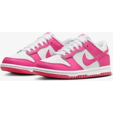 Nike Dunk Low Pembe Beyaz Deri Kadın Sneaker Spor Ayakkabı - FB9109-102
