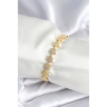 Pirinç Gold Renk Yıldız Model Kadın Bileklik