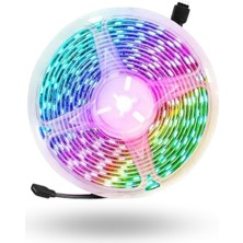 Büro Ev Ofis Aydınlatması Için 5mt Kumandalı 3chipli Smd Rgb LED Şerit Lamba