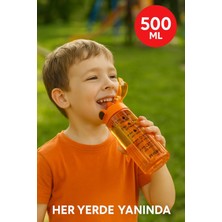 500 ml - Okul Işyeri Spor Salonu Için Sızdırmaz Damlatmaz Su Matarası Turuncu