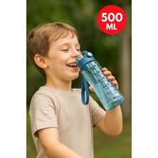 500 ml - Okul Işyeri Spor Salonu Için Sızdırmaz Damlatmaz Su Matarası Mavi