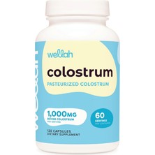 Wellah Pasteurized Colostrum (1,000MG) 120 Capsules - Bovine Colostrum, 60 Servings.abd Menşei