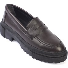 Capone Outfitters Fania Oval Burunlu Trak Tabanlı Rugan Kadın Loafer