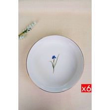 Tabak Evi Porselen Natura Iris Altın Yaldızlı Kase 20,50X5CM 1170CC 6 Lı