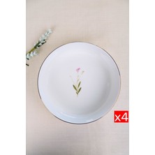 Tabak Evi Porselen Natura Çuha Altın Yaldızlı Kase 20,50X5CM 1170CC 4 Lü