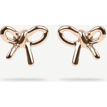 Fiyonk Formlu Gold Küpe