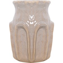 Yargıcı Sır Kaplamalı Seramik Vazo(15x15x21 Cm)