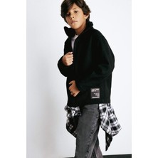 DeFacto Oversize Geniş Kalıp Dik Yaka Uzun Kollu Fermuarlı Gömlek Ceket Erkek Çocuk F1473A825WN