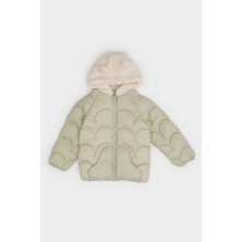 DeFacto Kız Bebek Rüzgar Geçirmez Su Geçirmez Kapüşonlu Fermuarlı Mont E7951A525AU