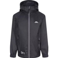 Trespass Qikpac X - Unisex Packaway Unisex Çocuk Siyah Outdoor Ceketi