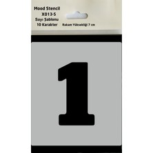 Ada Sanatsal Mood Stencil Rakam Boyama Şablonu X013-SAYI Rakam Yüksekliği 7 cm