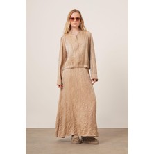 Ftz Women Kadın Kraş Etekli Takım  Vizon 31171