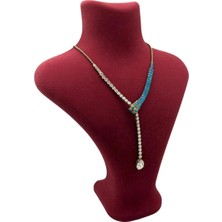 Londra Model Süet Kumaş 22/18 cm Kırmızı Renk Kolye Sergileme Mankeni