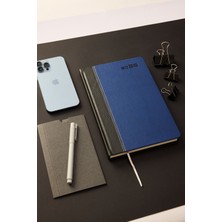 locko Kişiye Özel Hediyelik Cilt 2026 Düz Sert Kapak Lacivert Deri Ajanda