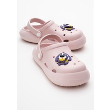 Çocuk Aksesuarlı Sabo Terlik 30-35  Pudra