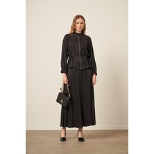 Ftz Women Kadın Ipek Cupra Etekli Takım  Siyah 31158