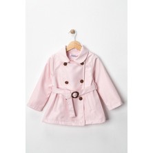 Miniğimin Cicileri Trençkot Kemerli Astarlı kız çocuk - Pudra
